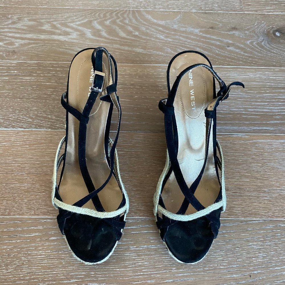 Nine West Suede & Burlap Strappy Sandal | 9.5M